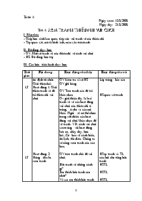 Giáo án Mỹ thuật 1